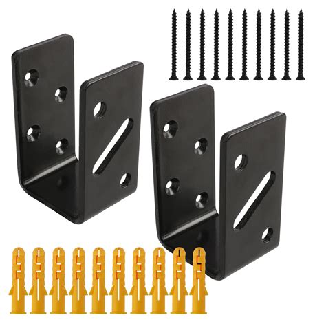 metal brackets for baring door|2x4 door barricade holder.